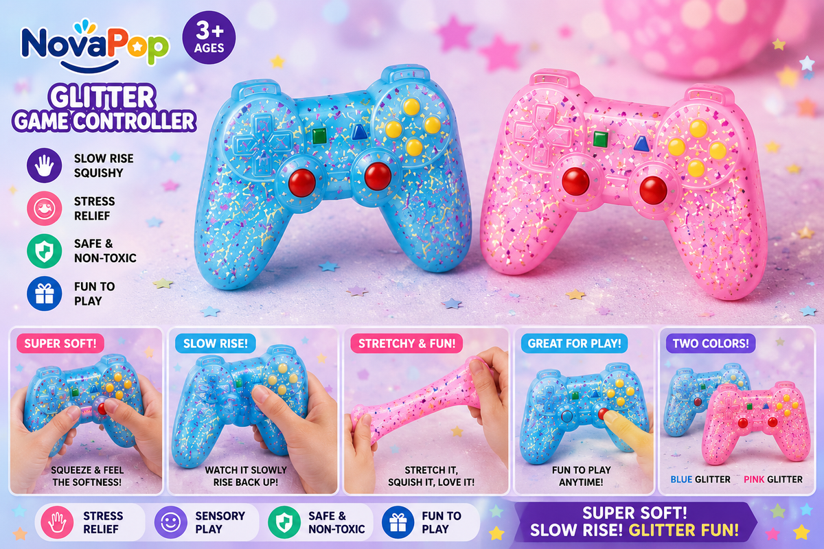 NovaPop Glitter Game Controller